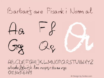 Barbarjowe Pisanki Normal 1.0 Font Sample