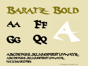 Baratz Bold Macromedia Fontographer 4.1 6/29/96 Font Sample