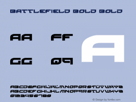 Battlefield Bold Bold 3 Font Sample