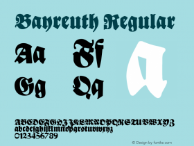 Bayreuth Regular 1.0 Font Sample