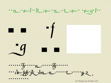 DanielaAlternates Regular The IMSI MasterFonts Collection, tm 1995, 1996 IMSI (International Microcomputer Software Inc.)图片样张