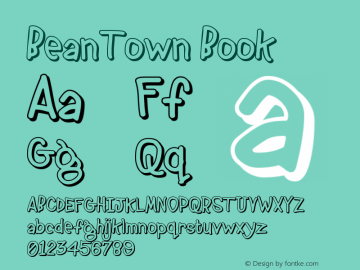 BeanTown Book Version Macromedia Fontograp图片样张