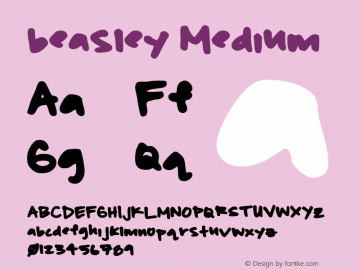 beasley Medium Version 001.000 Font Sample