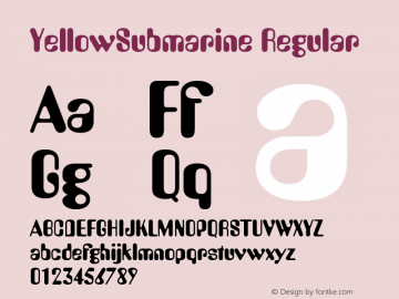 YellowSubmarine Regular Altsys Fontographer 4.0.4 12/19/95图片样张