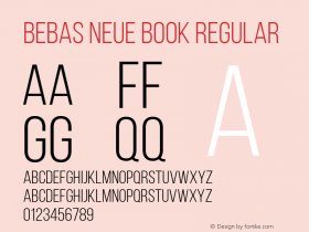 Bebas Neue Book Regular Version 001.003 Font Sample