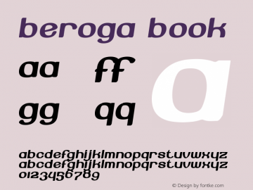 Beroga Book Version 001.003 Font Sample