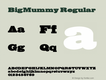 BigMummy Regular 1.0  2006-10-04图片样张