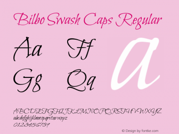 Bilbo Swash Caps Regular Version 1.002 Font Sample
