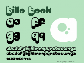 Billo Book Version Macromedia Fontograp Font Sample