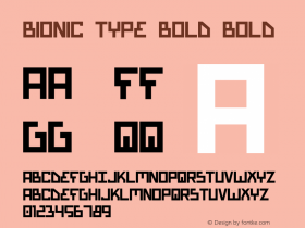 Bionic Type Bold Bold 1 Font Sample