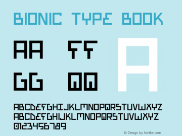 Bionic Type Book Version 1 Font Sample