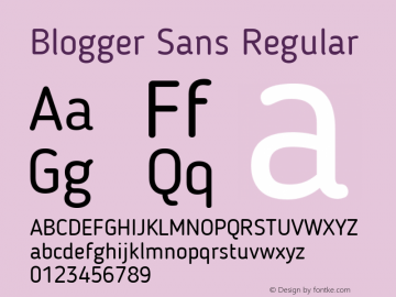 Blogger Sans Regular 1.21; CC 4.0 BY-ND图片样张