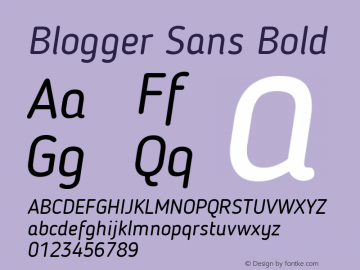 Blogger Sans Bold 1.21; CC 4.0 BY-ND图片样张