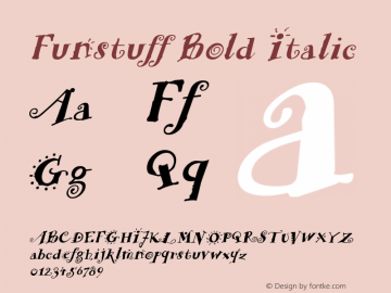 Funstuff Bold Italic The IMSI MasterFonts Collection, tm 1995, 1996 IMSI (International Microcomputer Software Inc.)图片样张