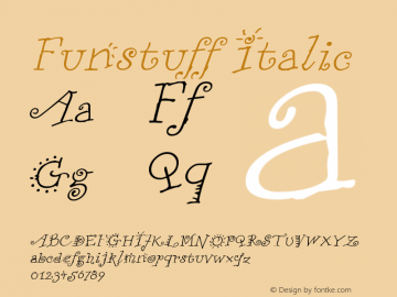 Funstuff Italic The IMSI MasterFonts Collection, tm 1995, 1996 IMSI (International Microcomputer Software Inc.)图片样张