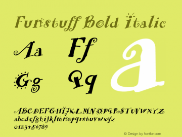 Funstuff Bold Italic The IMSI MasterFonts Collection, tm 1995 IMSI图片样张