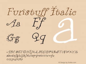 Funstuff Italic The IMSI MasterFonts Collection, tm 1995 IMSI图片样张