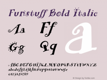 Funstuff Bold Italic The WSI-Fonts Professional Collection图片样张