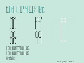 Bohema-Uppercase-Light ☞ Version 001.001 ;com.myfonts.onrepeat.bohema.uc-light.wfkit2.3Bwk图片样张