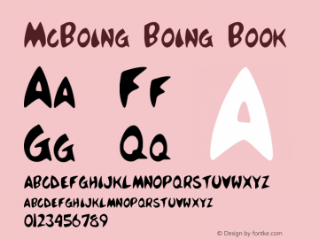 McBoing Boing Book Version Altsys Fontographer图片样张