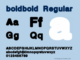 boldbold Regular Version 001.001图片样张