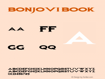 BonJovi Book Version Macromedia Fontograp图片样张
