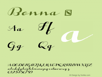 Bonna ☞ Version 1.000 2013 initial release;com.myfonts.eurotypo.bonna.regular.wfkit2.417P Font Sample