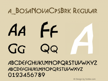 a_BosaNovaCpsBrk Regular 01.03 Font Sample