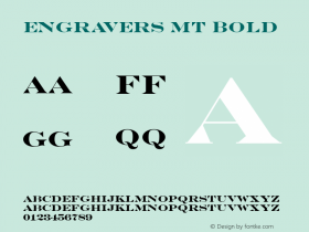Engravers MT Bold Version 1.50图片样张