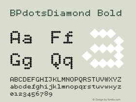 BPdotsDiamond Bold Version 1.000 Font Sample