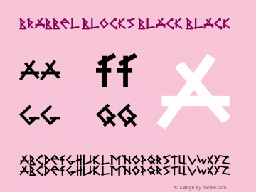 Brabbel Blocks Black Black Version 001.000 Font Sample