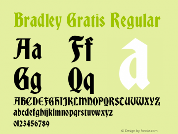 Bradley Gratis Regular 0.1图片样张