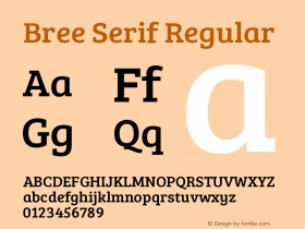 Bree Serif Regular Version 1.001图片样张