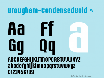 Brougham-CondensedBold ☞ Version 001.000;com.myfonts.easy.jonahfonts.brougham.bold.wfkit2.version.3RuB图片样张