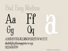 Bud Easy Medium Version Macromedia Fontograp图片样张