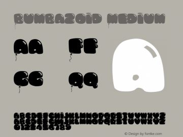 Bumbazoid Medium Version 1.10 Font Sample