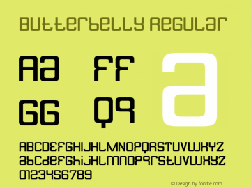 Butterbelly Regular OTF 3.000;PS 001.001;Core 1.0.29 Font Sample