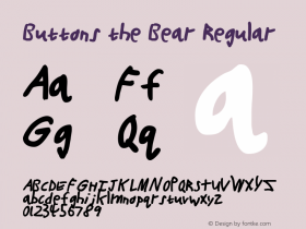 Buttons the Bear Regular 001.000 Font Sample