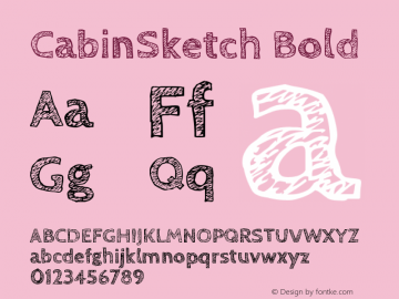 CabinSketch Bold Version 1.002 Font Sample