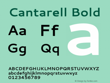 Cantarell Bold Version 001.001 Font Sample