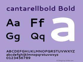 cantarellbold Bold Version 001.001 Font Sample