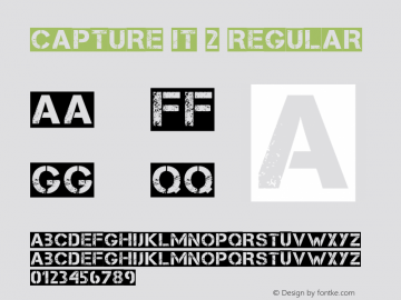 Capture it 2 Regular Version 1.0 April 21, 2009, initial release Font Sample