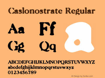 Caslonostrate Regular Macromedia Fontographer 4.1.5 13/09/02 Font Sample