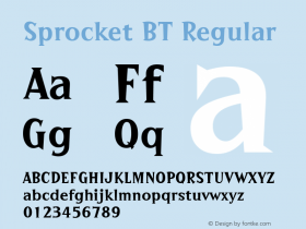 Sprocket BT Regular mfgpctt-v1.85 Fri Oct 20 16:49:49 EDT 1995 Font Sample