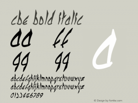 cbe Bold Italic Version 001.003图片样张