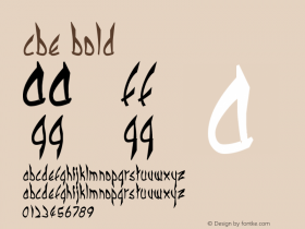 cbe Bold Version 001.003 Font Sample