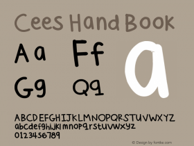 Cees Hand Book Version 1.00 January 16, 201 Font Sample