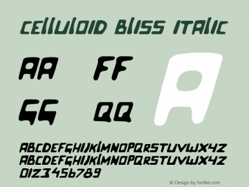 Celluloid Bliss Italic Version 1.001图片样张
