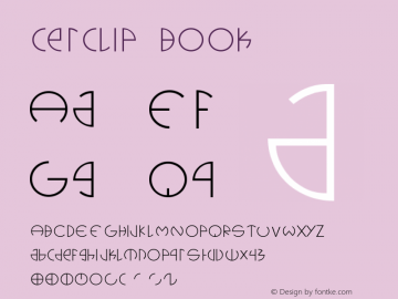 cerclip Book Version 1.000 Font Sample