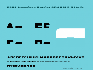 CFB1 American Patriot SPANGLE 2 Italic Version 1.0图片样张